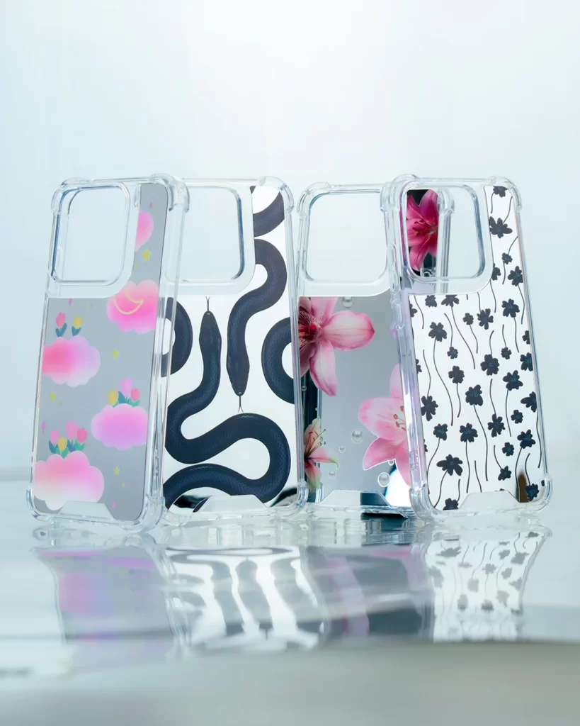 Fundas Sunny con tapa espejada, diseños de nubes, flores y serpientes